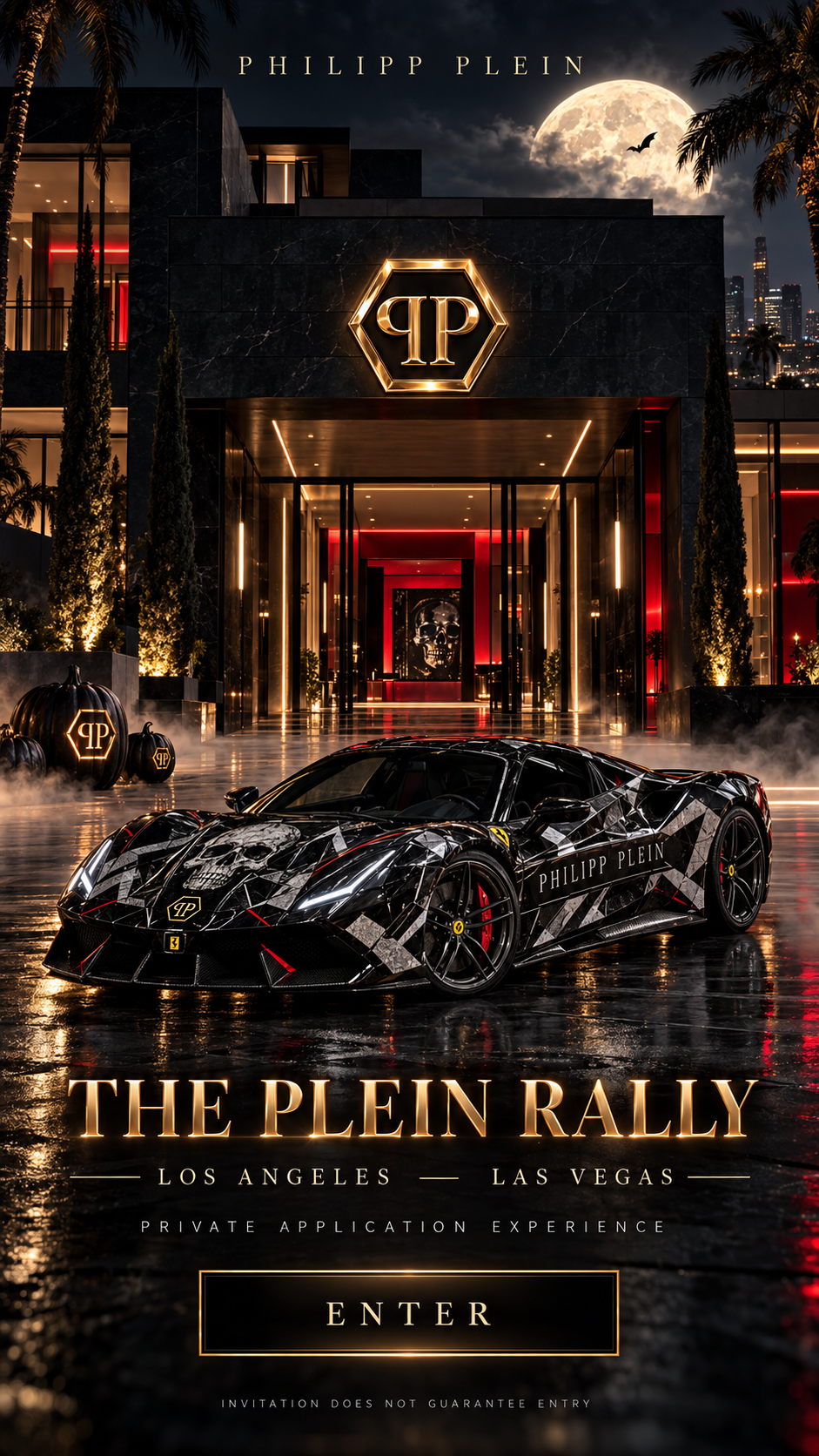 The Plein Rally private entrance